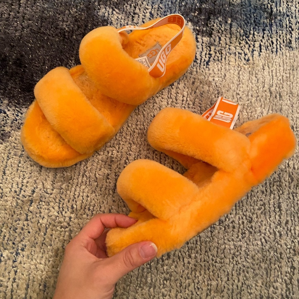 UGG Oh Yeah Fluffy Shearling Sandal